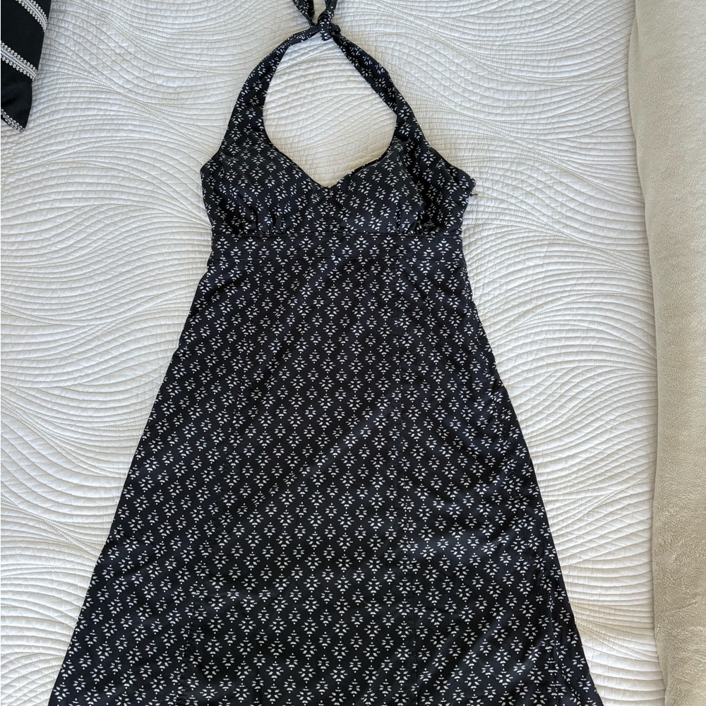 Elegant Black Halter Dress